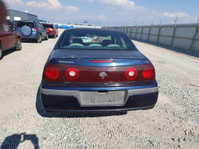 2G1WF52E219335520 - 2001 CHEVROLET IMPALA BLUE photo 6