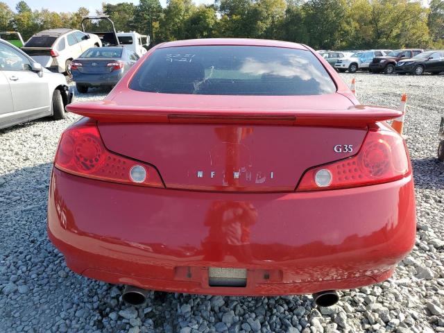 JNKCV54E44M308657 - 2004 INFINITI G35 RED photo 6