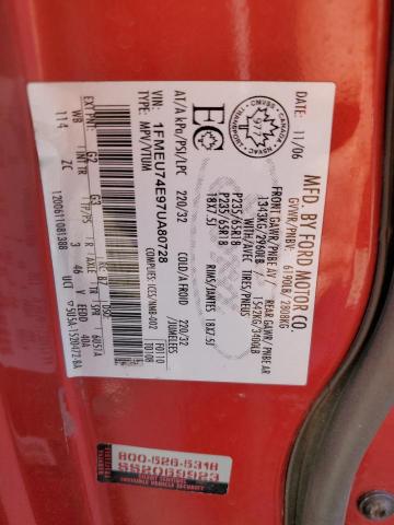 1FMEU74E97UA80728 - 2007 FORD EXPLORER EDDIE BAUER RED photo 13