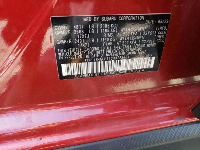 4S4GUHT62R3723681 - 2024 SUBARU CROSSTREK WILDERNESS RED photo 13