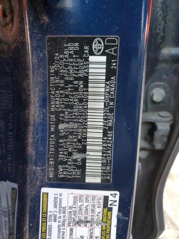 2T1KR32E55C401081 - 2005 TOYOTA COROLLA MA XR BLUE photo 12