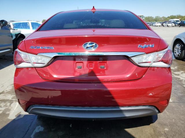 KMHEC4A48CA041833 - 2012 HYUNDAI SONATA HYBRID RED photo 6