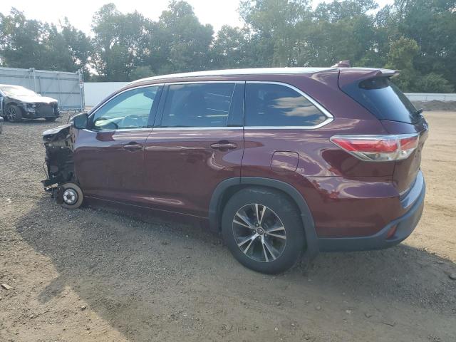 5TDJKRFH2GS329063 - 2016 TOYOTA HIGHLANDER XLE Burgund zdjęcie 2