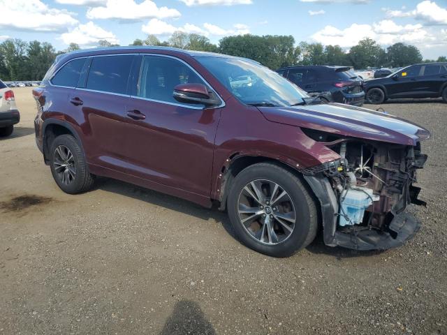 5TDJKRFH2GS329063 - 2016 TOYOTA HIGHLANDER XLE Burgund zdjęcie 4