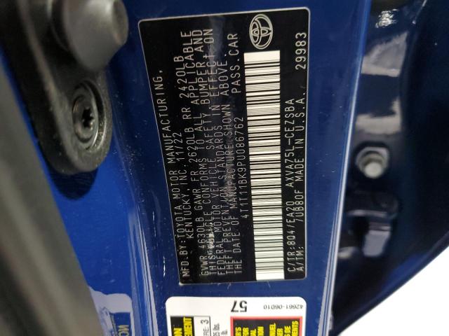 4T1T11BK9PU086762 - 2023 TOYOTA CAMRY SE NIGHT SHADE BLUE photo 12
