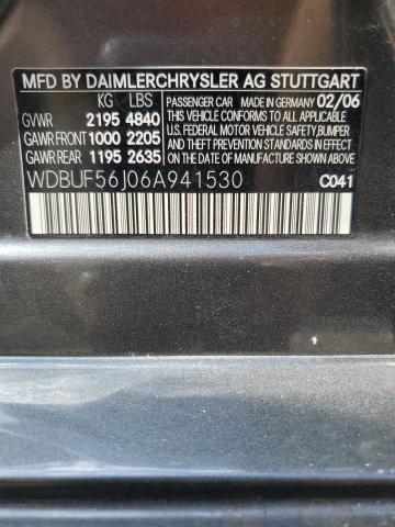 WDBUF56J06A941530 - 2006 MERCEDES-BENZ E 350 GRAY photo 12