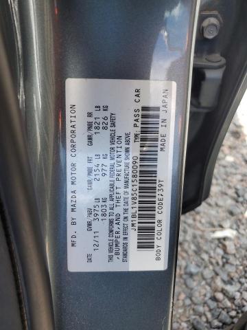 JM1BL1V85C1580090 - 2012 MAZDA 3 I Boz foto 12