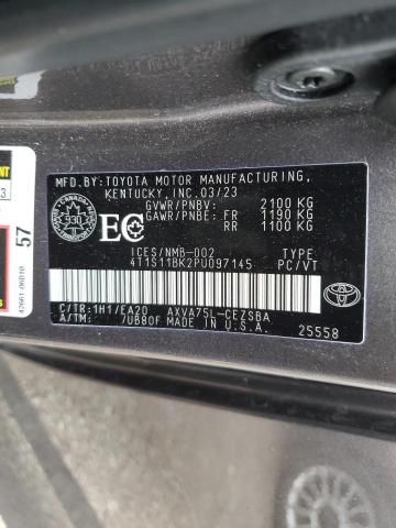 4T1S11BK2PU097145 - 2023 TOYOTA CAMRY SE NIGHT SHADE GRAY photo 12