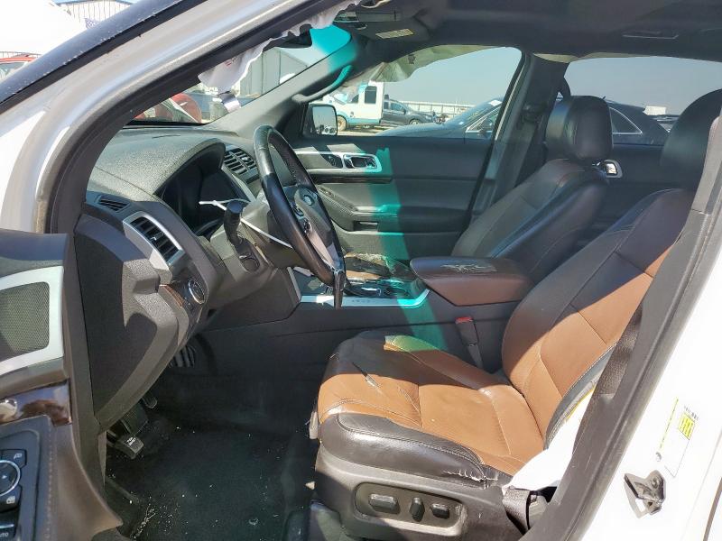 1FM5K7F84EGC15106 - 2014 FORD EXPLORER LIMITED WHITE photo 7