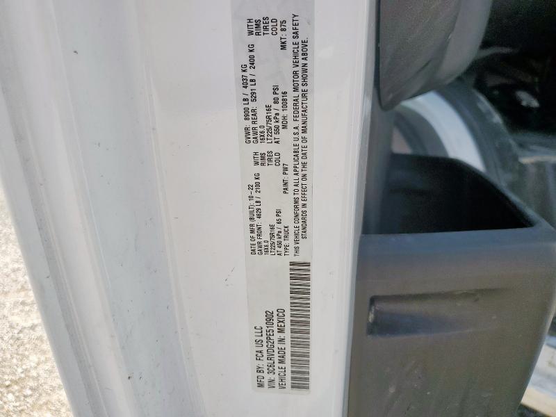 3C6LRVDG2PE510902 - 2023 RAM PROMASTER 2500 HIGH Blanc photo 13