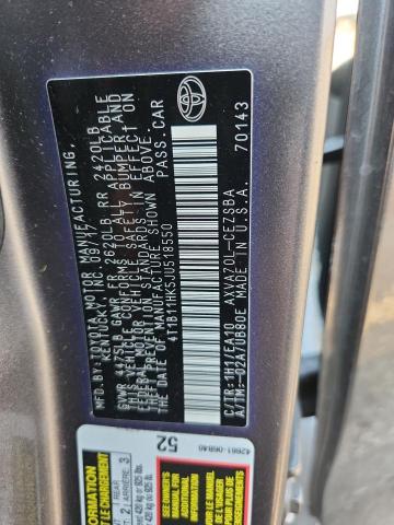 4T1B11HK5JU518550 - 2018 TOYOTA CAMRY L GRAY photo 13