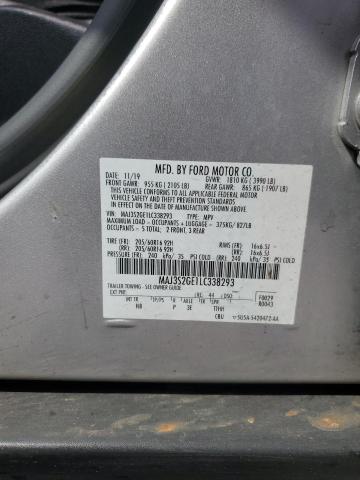 MAJ3S2GE1LC338293 - 2020 FORD ECOSPORT SE ვერცხლისფერი ფოტო 14