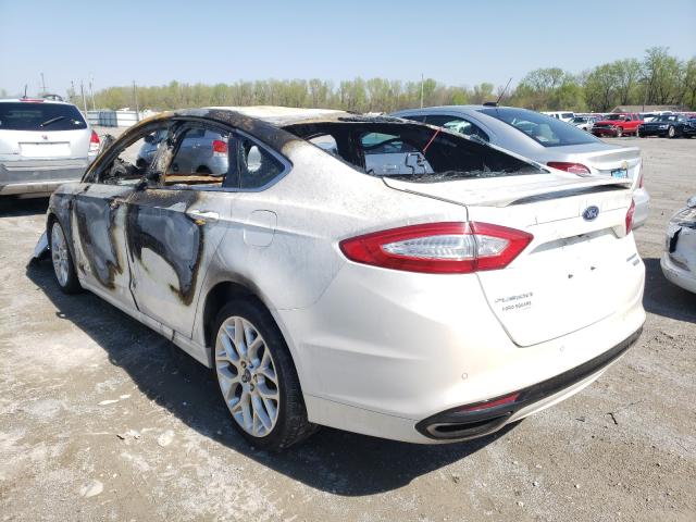 3FA6P0K92DR247663 - 2013 FORD FUSION TITANIUM WHITE photo 3