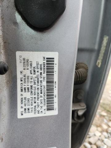 19UUA9F54EA001547 - 2014 ACURA TL TECH SILVER photo 12