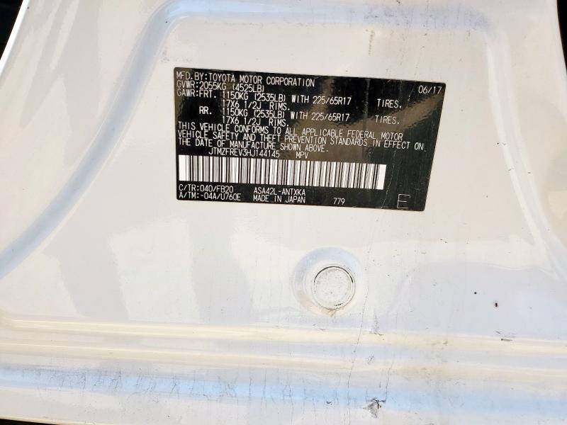 JTMZFREV3HJ144145 - 2017 TOYOTA RAV4 LE 白色 照片 13