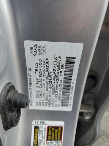 5J6RM4H33GL079183 - 2016 HONDA CR-V LX ვერცხლისფერი ფოტო 13
