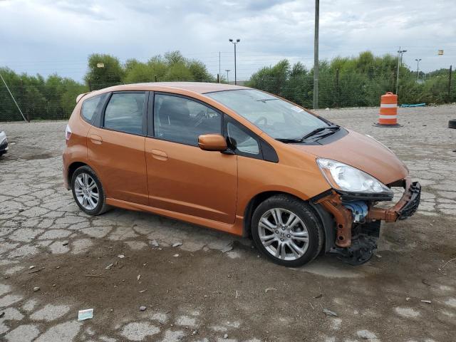 JHMGE88459S041486 - 2009 HONDA FIT SPORT ORANGE photo 4