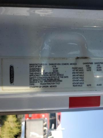 3AKJGBDV8KSJZ6463 - 2019 FREIGHTLINER CASCADIA 1 თეთრი ფოტო 10