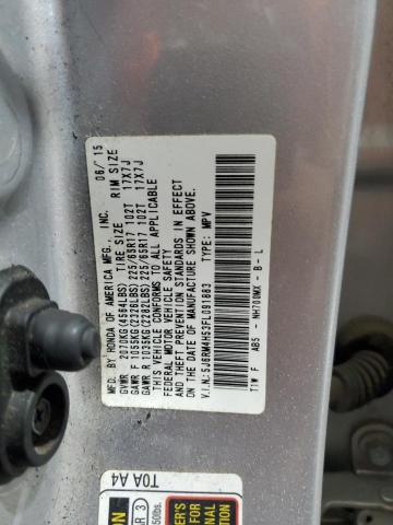 5J6RM4H53FL091883 - 2015 HONDA CR-V EX SILVER photo 14
