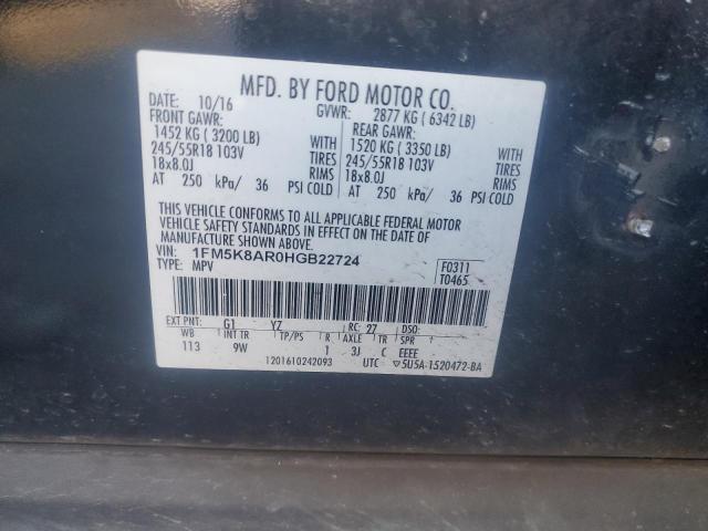 1FM5K8AR0HGB22724 - 2017 FORD EXPLORER POLICE INTERCEPTOR Bicolor foto 13