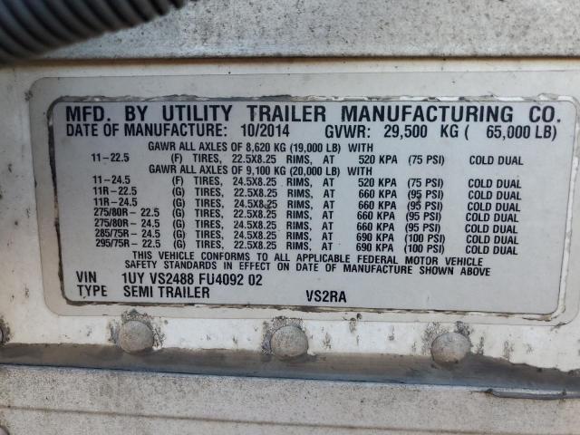 1UYVS2488FU409202 - 2015 UTILITY VS2RA 白色 照片 10