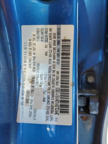 3MYDLBYV2KY511353 - 2019 TOYOTA YARIS L 蓝色 照片 13