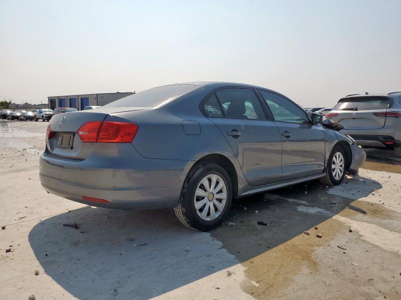 3VW2K7AJ2EM256466 - 2014 VOLKSWAGEN JETTA BASE GRAY photo 3