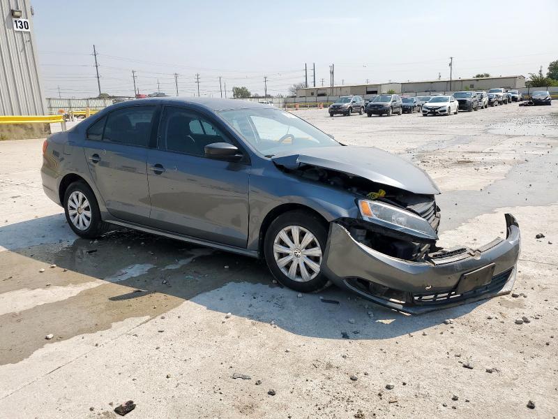 3VW2K7AJ2EM256466 - 2014 VOLKSWAGEN JETTA BASE GRAY photo 4