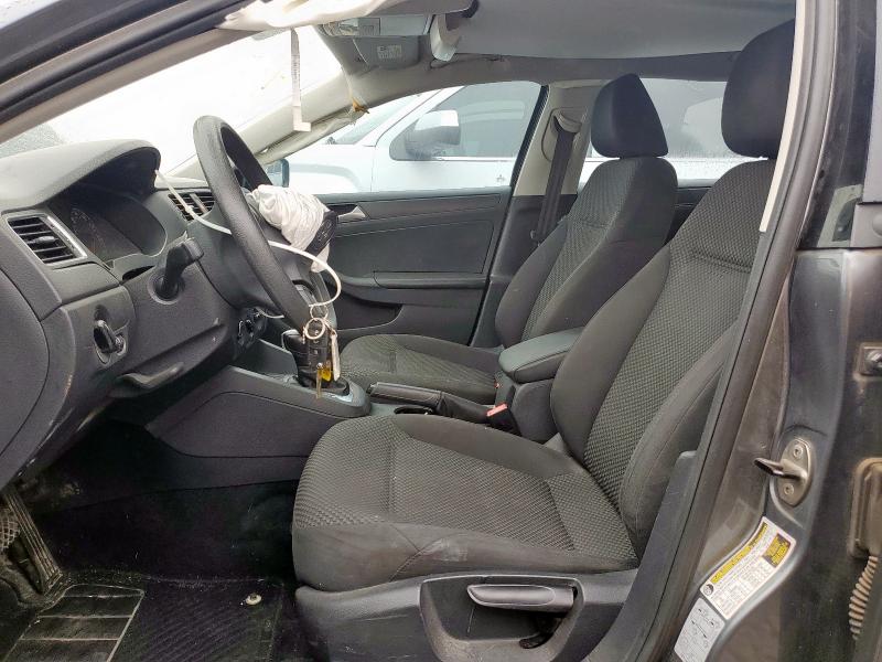 3VW2K7AJ2EM256466 - 2014 VOLKSWAGEN JETTA BASE GRAY photo 7