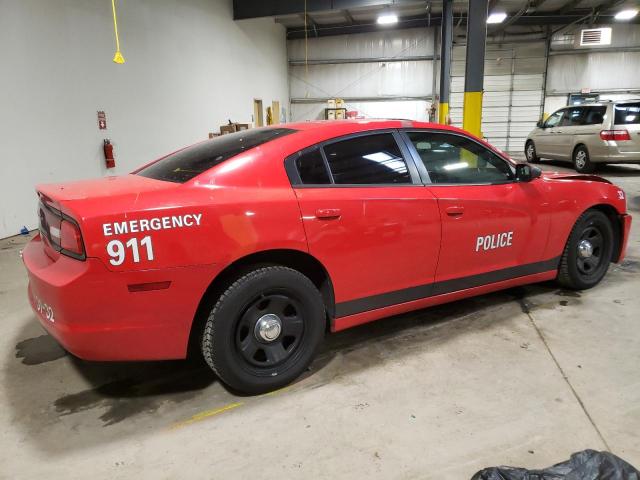 2C3CDXAT8EH288120 - 2014 DODGE CHARGER POLICE RED photo 3