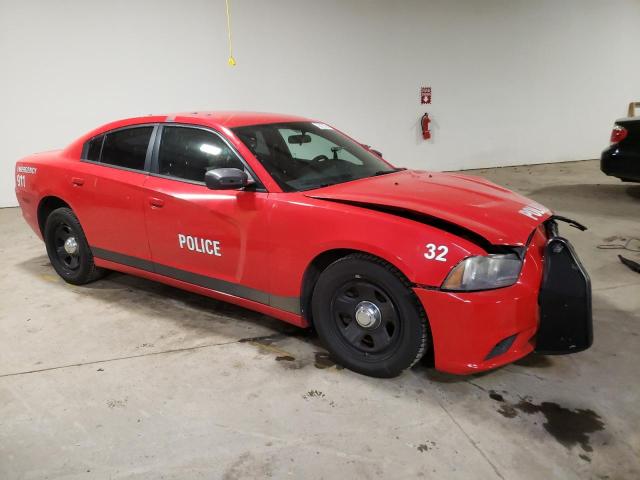 2C3CDXAT8EH288120 - 2014 DODGE CHARGER POLICE RED photo 4