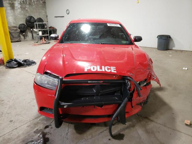 2C3CDXAT8EH288120 - 2014 DODGE CHARGER POLICE RED photo 5