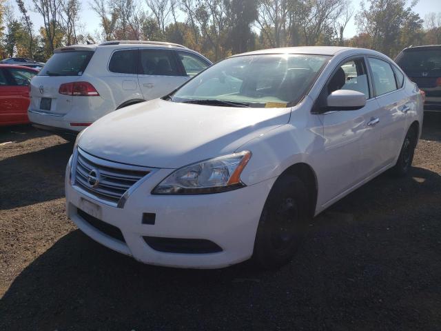 3N1AB7AP5FL671388 - 2015 NISSAN SENTRA S WHITE photo 1