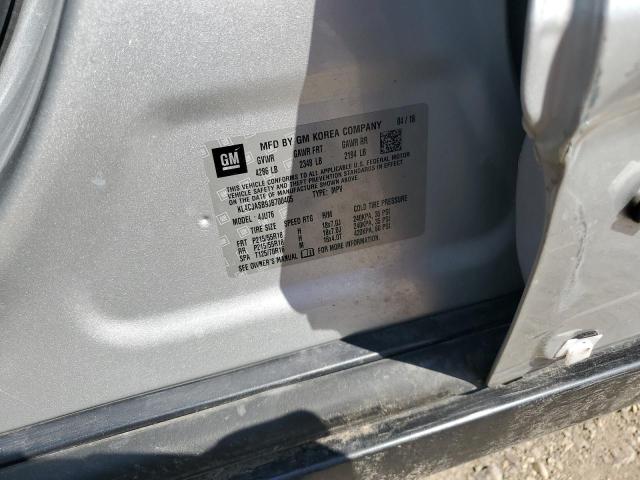 KL4CJASB9JB700405 - 2018 BUICK ENCORE PREFERRED SILVER photo 12