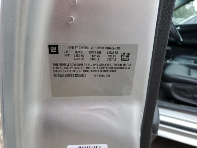 2G1WG5EKXB1296030 - 2011 CHEVROLET IMPALA LT 银色 照片 12