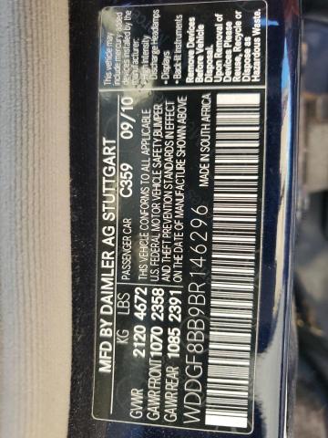 WDDGF8BB9BR146296 - 2011 MERCEDES-BENZ C 300 4MATIC BLUE photo 13