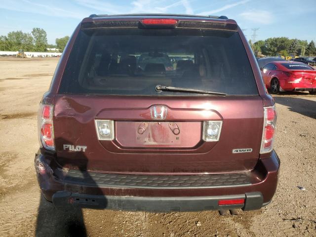 5FNYF18508B033200 - 2008 HONDA PILOT EXL BURGUNDY photo 6