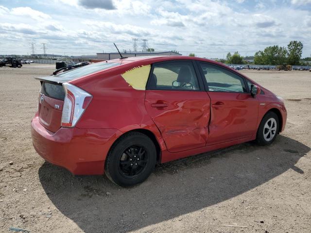 JTDKN3DU2F1893929 - 2015 TOYOTA PRIUS RED photo 3