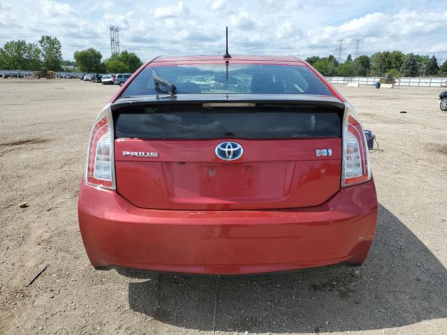 JTDKN3DU2F1893929 - 2015 TOYOTA PRIUS RED photo 6