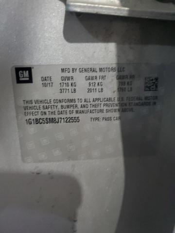 1G1BC5SM8J7122555 - 2018 CHEVROLET CRUZE LS Күміс фото 12