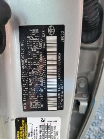 4T1BE32K96U162071 - 2006 TOYOTA CAMRY LE SILVER photo 13