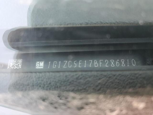 1G1ZC5E17BF286810 - 2011 CHEVROLET MALIBU 1LT WHITE photo 13