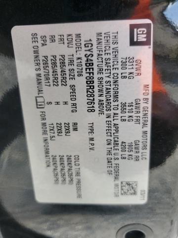 1GYS4BEF8BR287618 - 2011 CADILLAC ESCALADE LUXURY أسود صورة 13