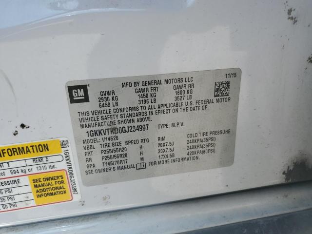 1GKKVTKD0GJ234997 - 2016 GMC ACADIA DENALI WHITE photo 12