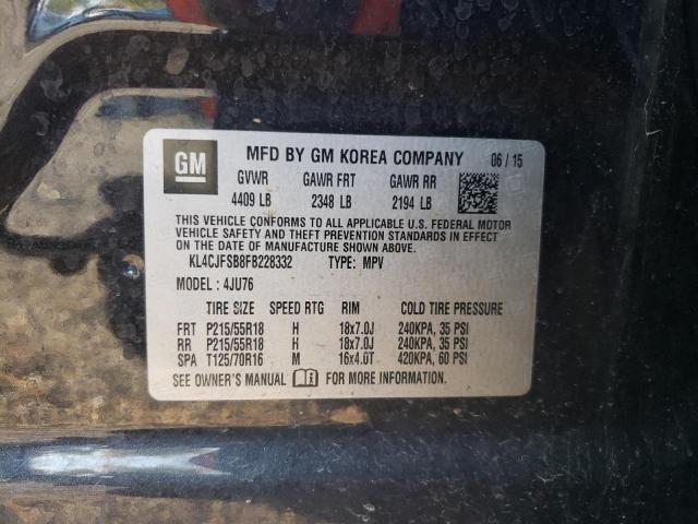 KL4CJFSB8FB228332 - 2015 BUICK ENCORE CONVENIENCE 黑色 照片 12