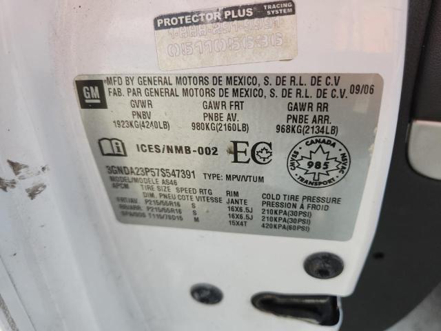 3GNDA23P57S547391 - 2007 CHEVROLET HHR LT WHITE photo 13