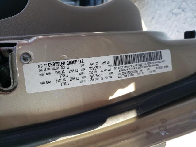 2C4RC1BG4DR603902 - 2013 CHRYSLER TOWN & COU TOURING 米色 照片 13