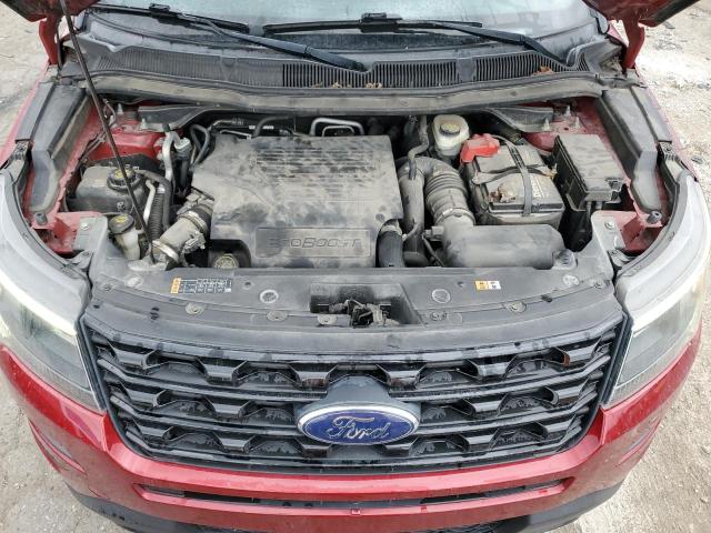 1FM5K8GT8GGC56379 - 2016 FORD EXPLORER SPORT RED photo 12