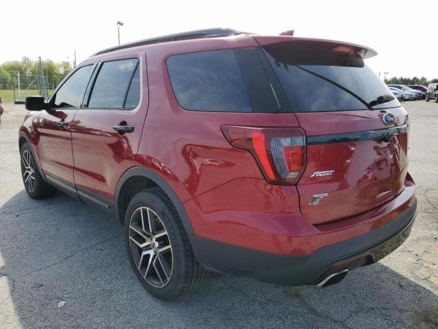 1FM5K8GT8GGC56379 - 2016 FORD EXPLORER SPORT RED photo 2