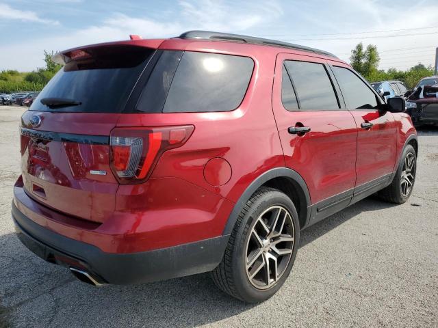 1FM5K8GT8GGC56379 - 2016 FORD EXPLORER SPORT RED photo 3